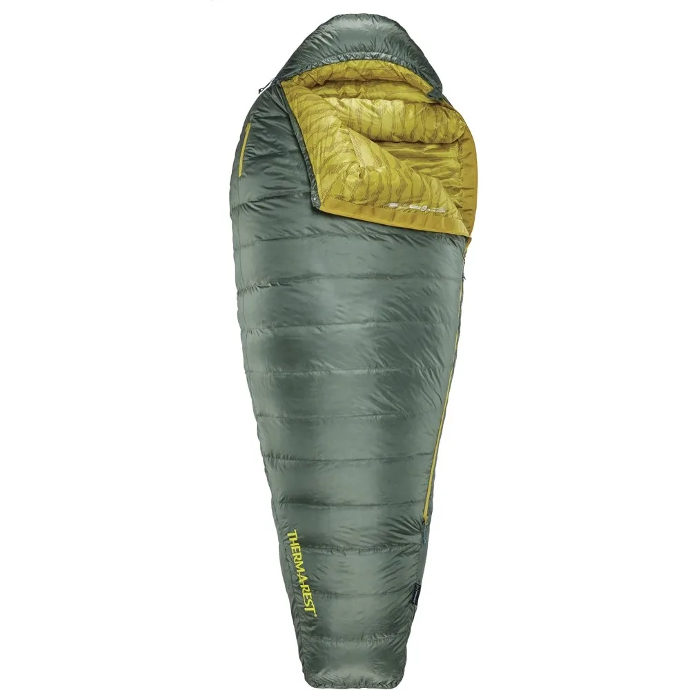 lightweight down mummy sleeping bag, suitable for hunting, mountaineering, camping, fishing, polyester fiber, sleeping bag