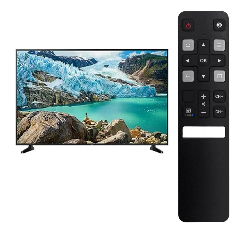 เปลี่ยน RC802V FNR1การควบคุมระยะไกลสำหรับ TCL Android 4K UHD สมาร์ททีวี65P8S 65P8 55P8S 55P8 49P30FS 55EP680 49S6800สีดำ