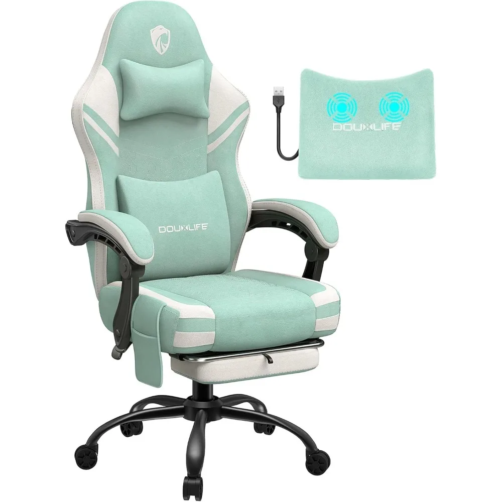 

Fabric Computer Chair with Massage, Office Chair with Pocket Spring Widened Cushion, High Back Ergonomic Chair
