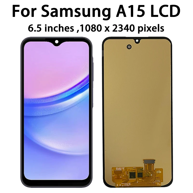 Super AMOLED Small Size For Samsung A15 A155F A155F/DS LCD Display Touch Screen Digitizer For Samsung A15 5G A156B A156B/DS LCD