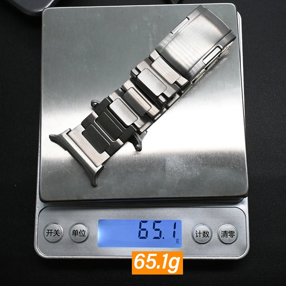 Correa de titanio para Samsung Galaxy Watch Ultra 2025 8 Classic 46mm correa de Metal de lujo para Galaxy Ultra 47mm 8 7 6 5 4 FE 44mm 40mm