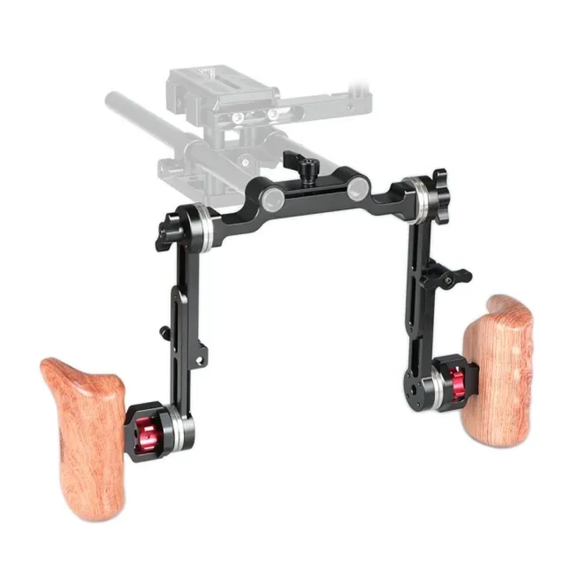 

HDRIG Camera Shoulder-mounted Kits With Wooden Handle Grip M6 ARRI Rosette Mount Extension-type Shoulder Rig ARRI Rosette Handle