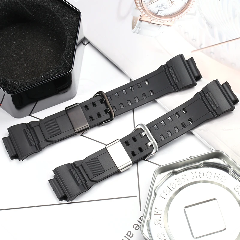 Resin Watchband Fit For Casio GW9400 GW9300 Men Waterproof Strap Stainless Steel Loop Rubber Bracelet Watch Accessories