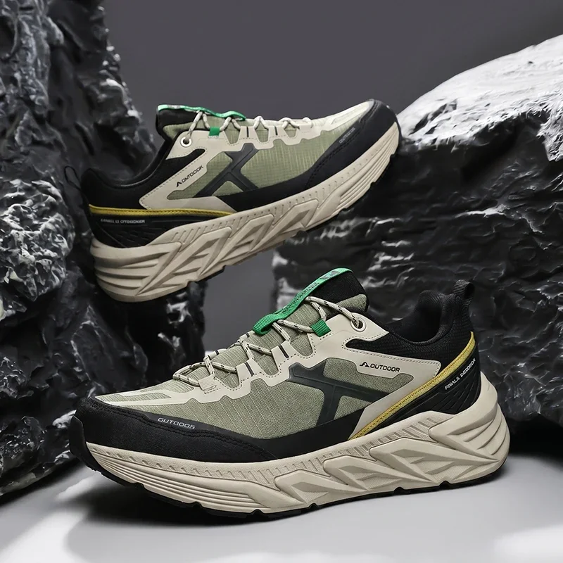 Couple Breathable Mesh Mountaineering Shoes, Shock Absorbing Non-slip Durable Outdoor Trekking Trainers