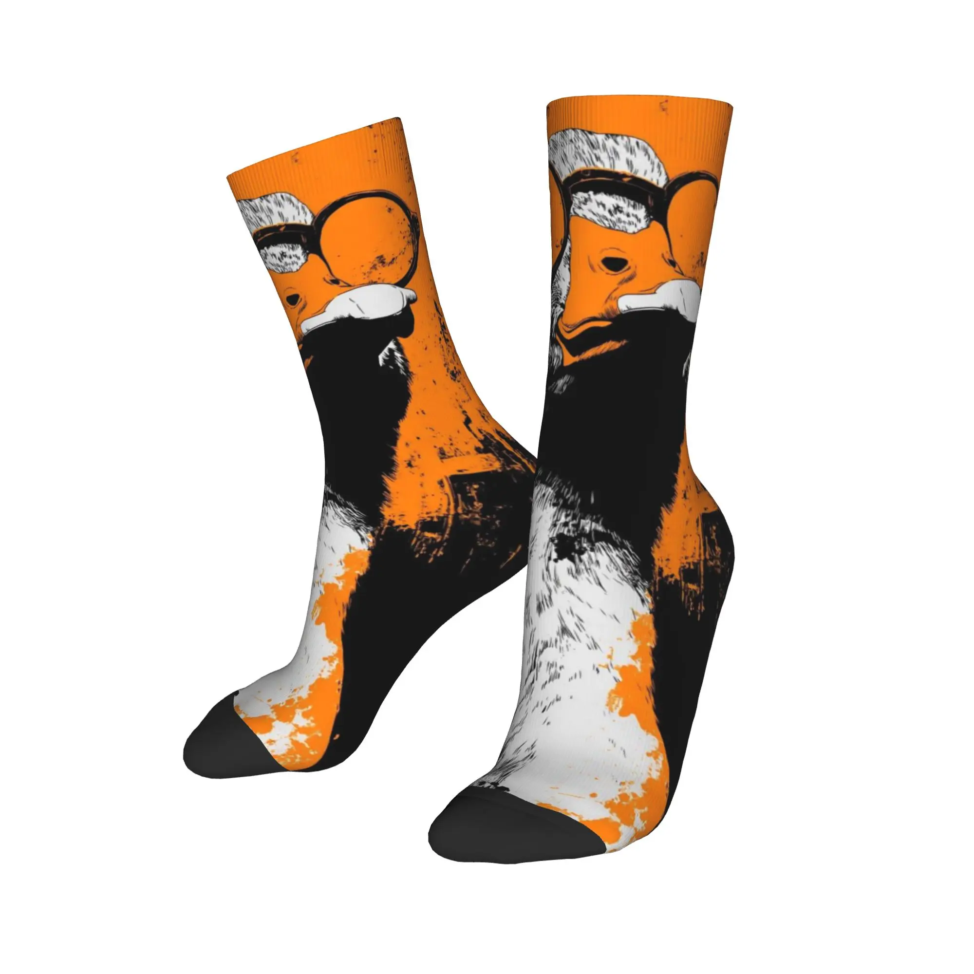 Goose Graffiti Pattern Stockings Unisex Men  Socks High Quality Fashion Socks Autumn Running Sports Non Slip Graphic Socks Gift