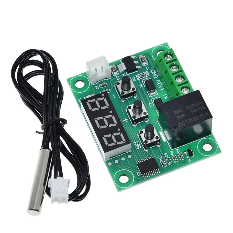 TZT W1209 Blue/Red light DC 12V heat cool temp thermostat temperature control switch temperature controller thermometer thermo image 4