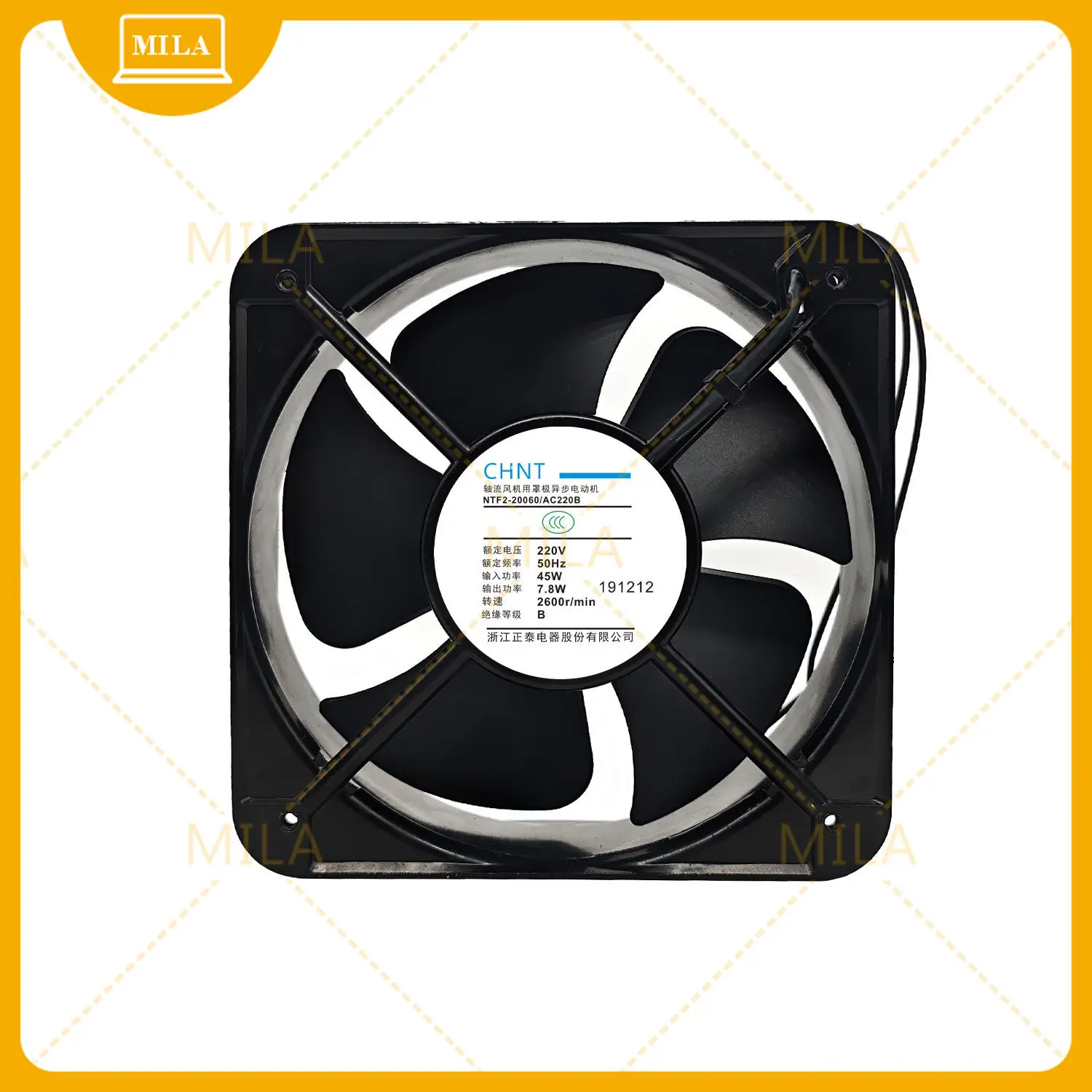 New For Chint AC220V Exhaust Fan Cabinet Distribution Box Industrial Axial Flow Fan Ball Mute High Temperature Cooling Fan