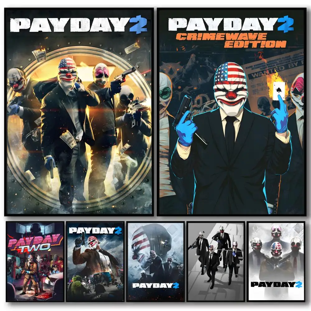 

Video Game P-PAYDAY 2 Poster Modern And Elegant Wall Stickers For Home Decor Living Room Dormitory Wall Art