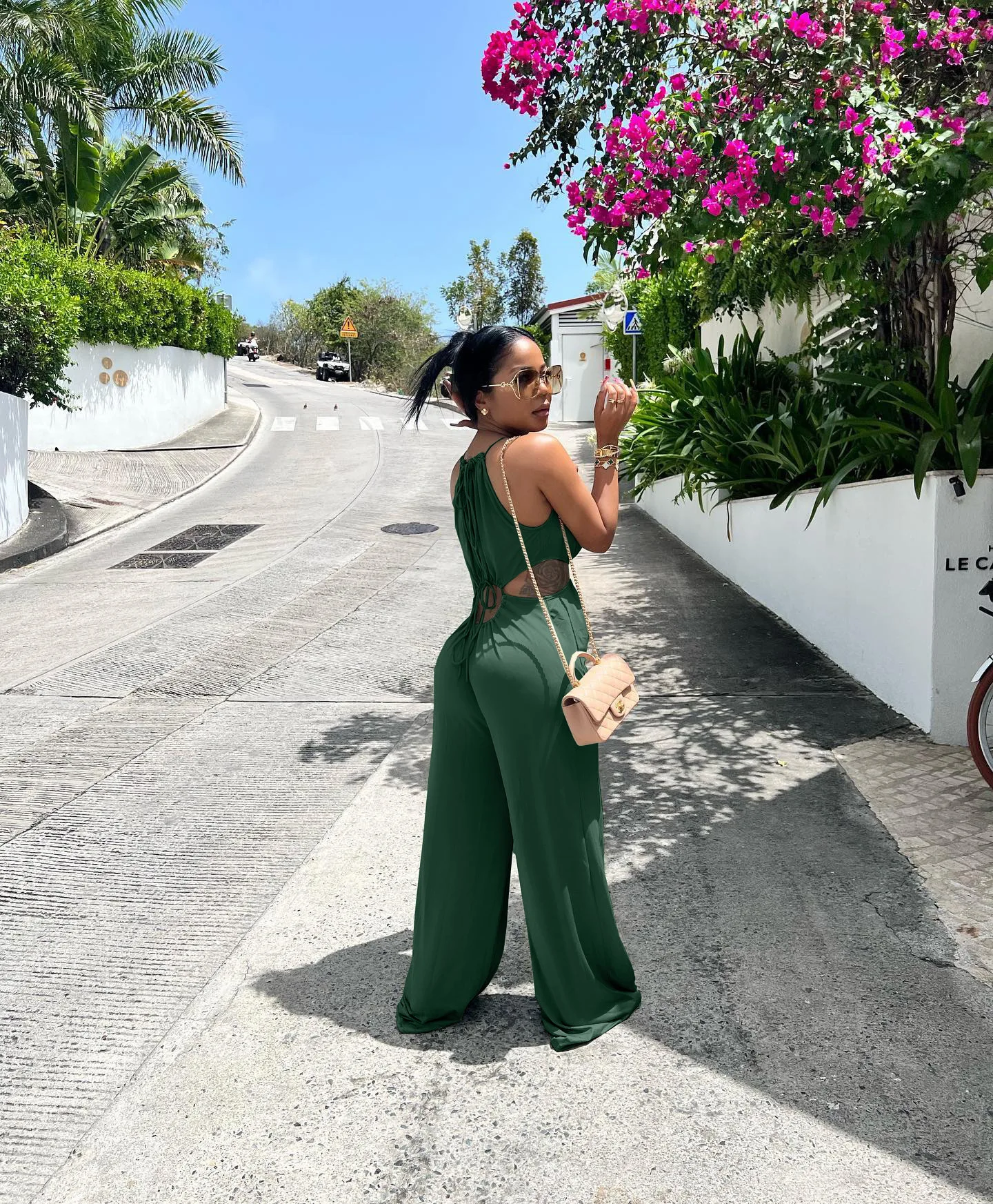 Cut Out Lace Up Jumpsuit Women Summer 2022 Sexy Bandage V Neck Sleeveless Wide Leg Pants Slim Streetwear Body Overalls Romper