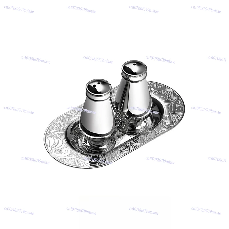 Stainless steel seasoning bottle light luxury home western food restaurant powder jar creative model room decoration