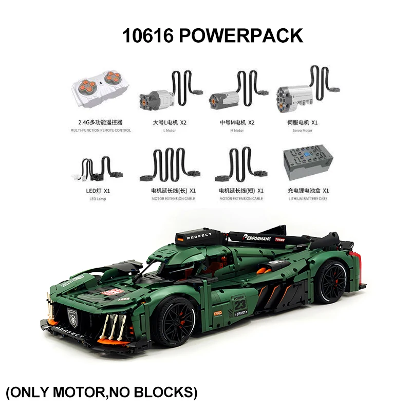 Piezas técnicas MOC, accesorios de funciones de potencia RC, servomotor M XL L Compatible con 10621 10644, piezas de bloques de construcción, regalos de juguete DIY