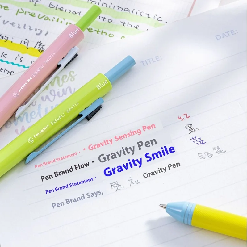 4 in 1 Gravity Sensing 0.7mm Gel Pen & 0.5mm Mechanical Pencil For Students' Multifunctional Classification Note Taking Drawing