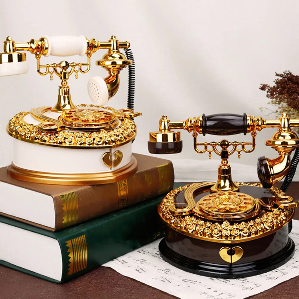 1Pcs Elegant Music Box Retro Detailed Craftsmanship Home Decorative Storage Case for Shelf Table