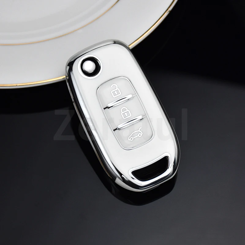 For Renault TWingo 3 Duster Captur Logan Laguna Scenic For Dacia Logan 2021 TPU Car Key Case Cover Shell Fob Holder