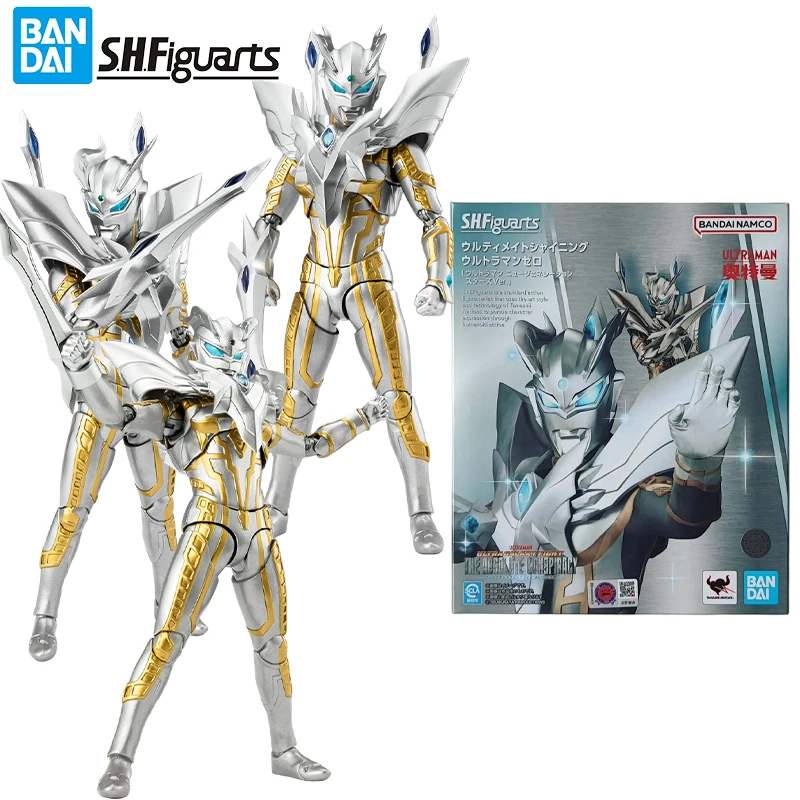 

Bandai Genuine S.H.Figuarts Ultimate Shining Ultraman Zero Anime Figure Action Toys for Kids Christmas Gift Collectible Model