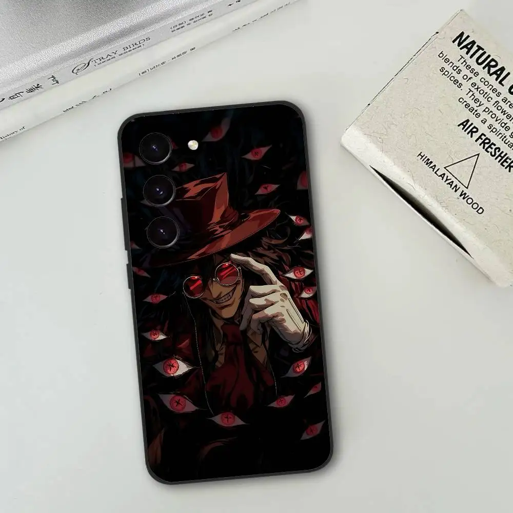 Чехол для телефона Anime H-Hellsings Samsung S24 S25 S22 S30 Note20 Lite Ultra 5G Plus FE черный