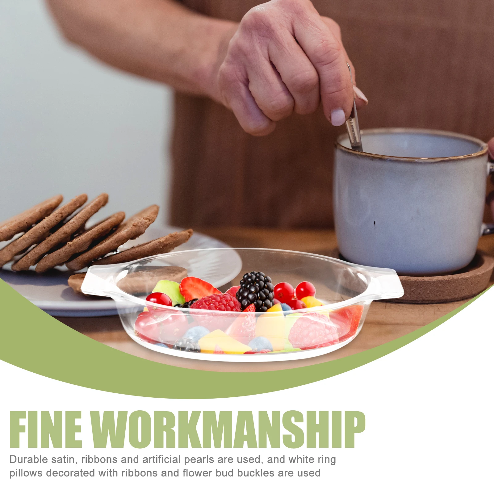 

2Pcs Glass Food Serving Plates Premium Tempered Heat Resistant Dishwasher Safe Microwave Oven Steamed Food Storage