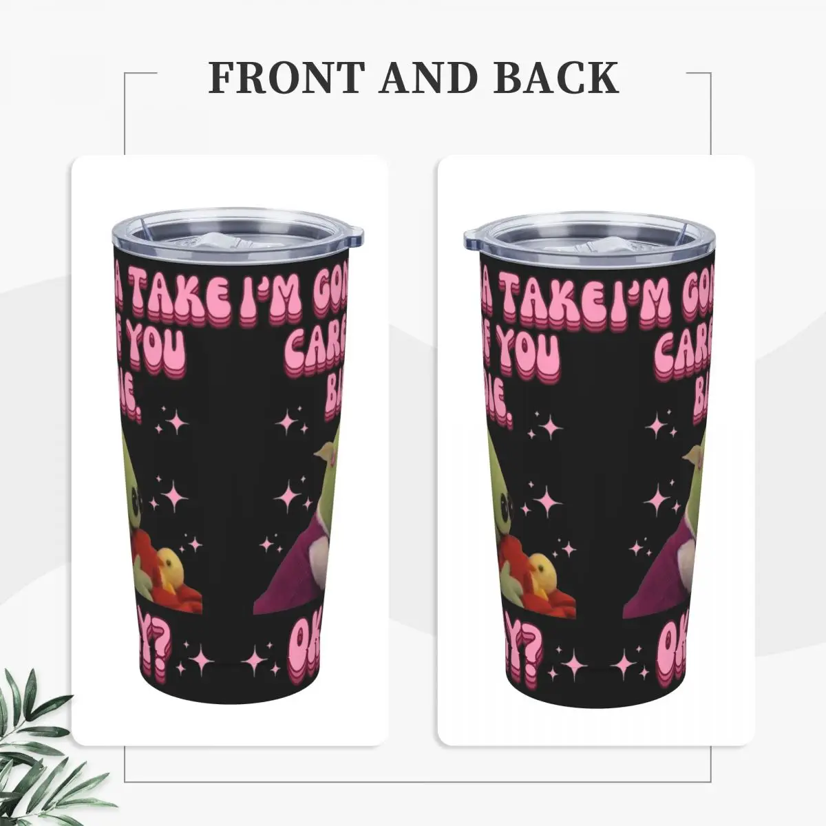 Nanalan I'm Gonna Take Care Of You Birdie Tumbler Vacuum Insulated Thermal Cup Vacuum Flask Office Home Mug Water Bottle 20oz