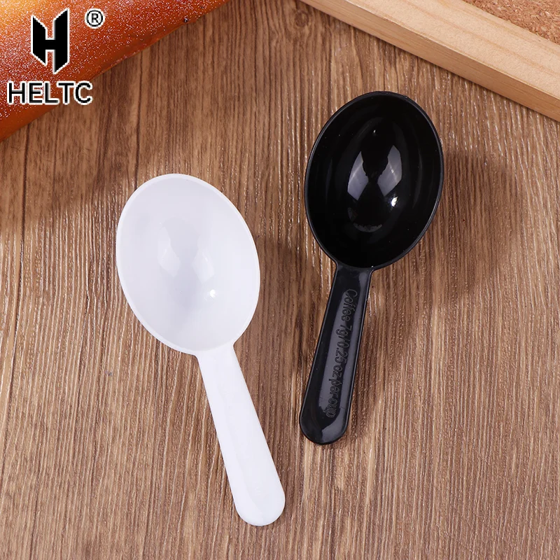 10Pcs Black White Measuring Teaspoon Scoop Plastic 7g 15ml Measuring Spoons Milk Powder Spoon Coffee Beans Container Scoops