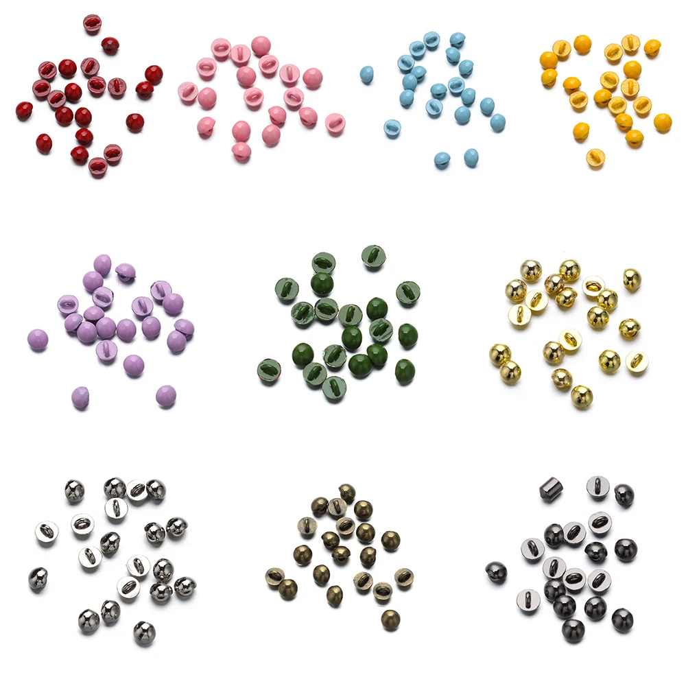 DIY 4mm 20pcs 10 Colors Shoes Sewing Accessories DIY Ultra-small Buckle Belt Buckles 1/6 Dolls Clothing Doll Mushroom Buttons