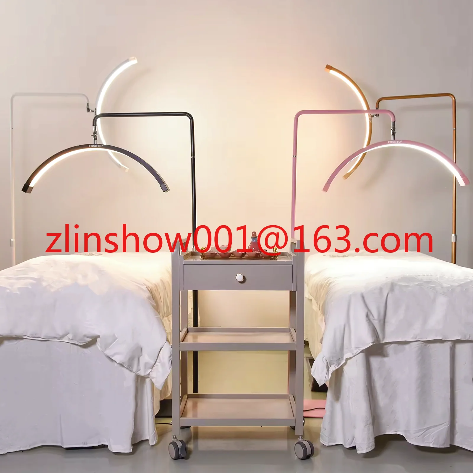 

28inch Multifunctional Fill Light Floor Lamp With Phone Clip Half Moon Lash Light for Lashes Makeup Photographic Lighting