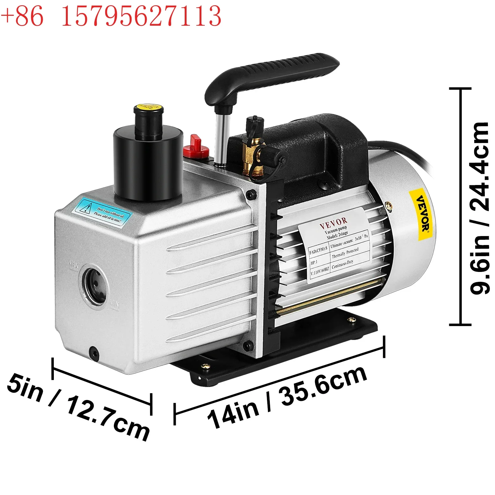 

Вакуумный насос 1HP, двухступенчатый HVAC, роторная лопастная обработка, кондиционер, автоматический вакуумный насос переменного тока с хладагентом, 2-ступенчатый