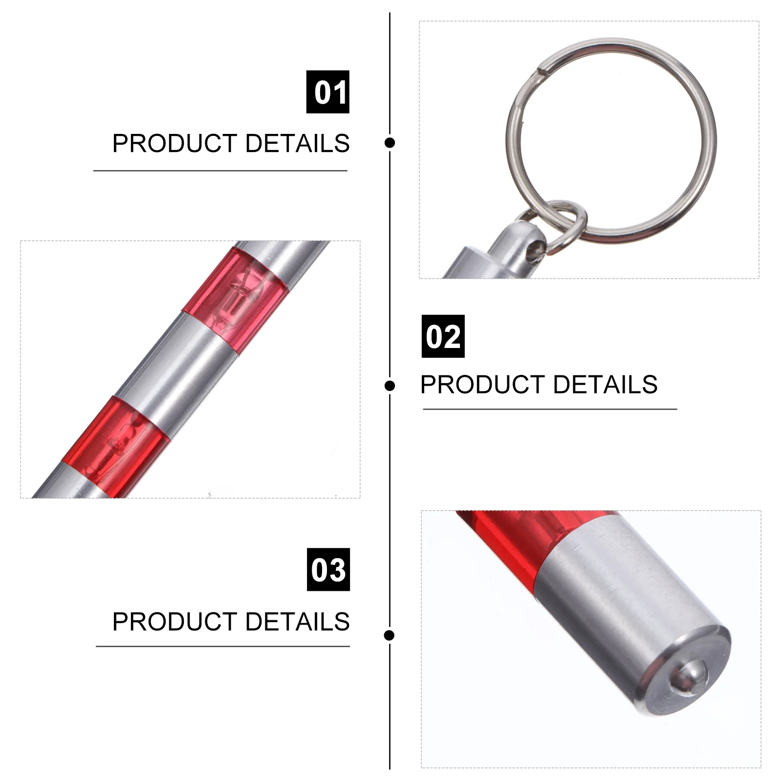 Anti Static Rod Premium Aluminum Alloy Resin Car Static Keychain Portable Electrostatic Discharger for Cars Human