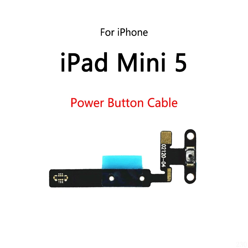 Power Button Switch Volume Mute Button On / Off Flex Cable For iPad Mini 5 A2133