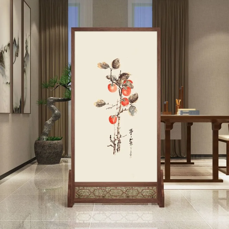 Chinese screen partition living room blocking persimmon study entrance entrance screen hotel hotel tea room office screen
