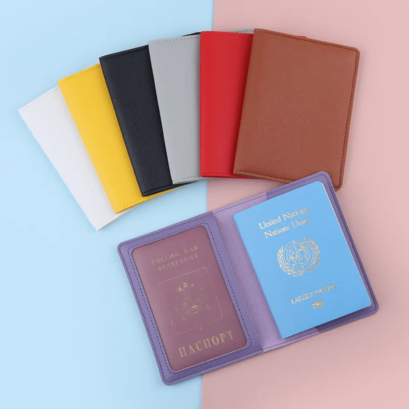 Ultra-Thin Simple Travel Passport Storage Protective Cover Anti-Theft Card Swipe Bag Overseas Document Bag Passport Holder