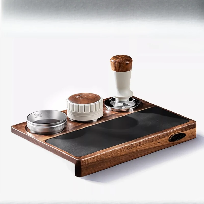 

Walnut Multifunctional Storage Board Coffee Utensils Cloth Powder Press Base Set