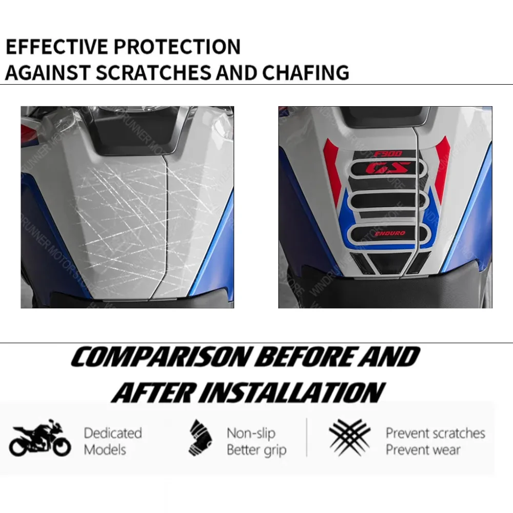 Motorcycle Accessories Waterproof Protective Sticker Tank Pad Sticker 3D Epoxy Resin Protective Sticker For BMW F900GS F 900 GS