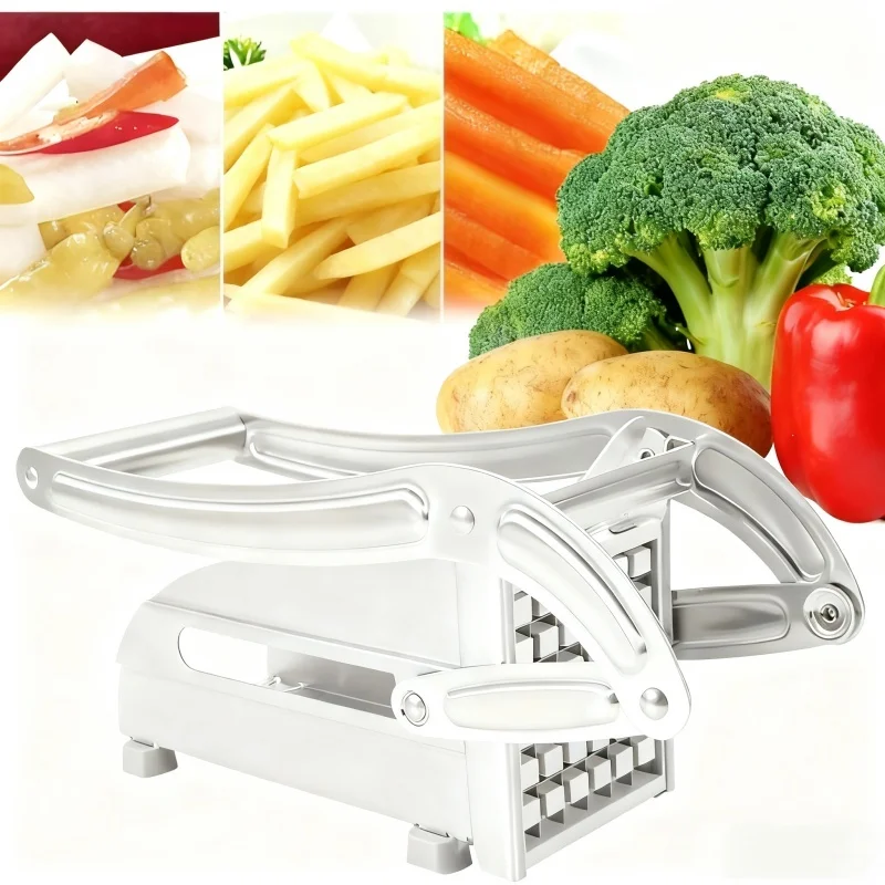 Rebanador de patatas de acero inoxidable, procesador de alimentos de cocina, cortador de verduras multifunción para cocinar en casa, preparación de alimentos fácil de usar