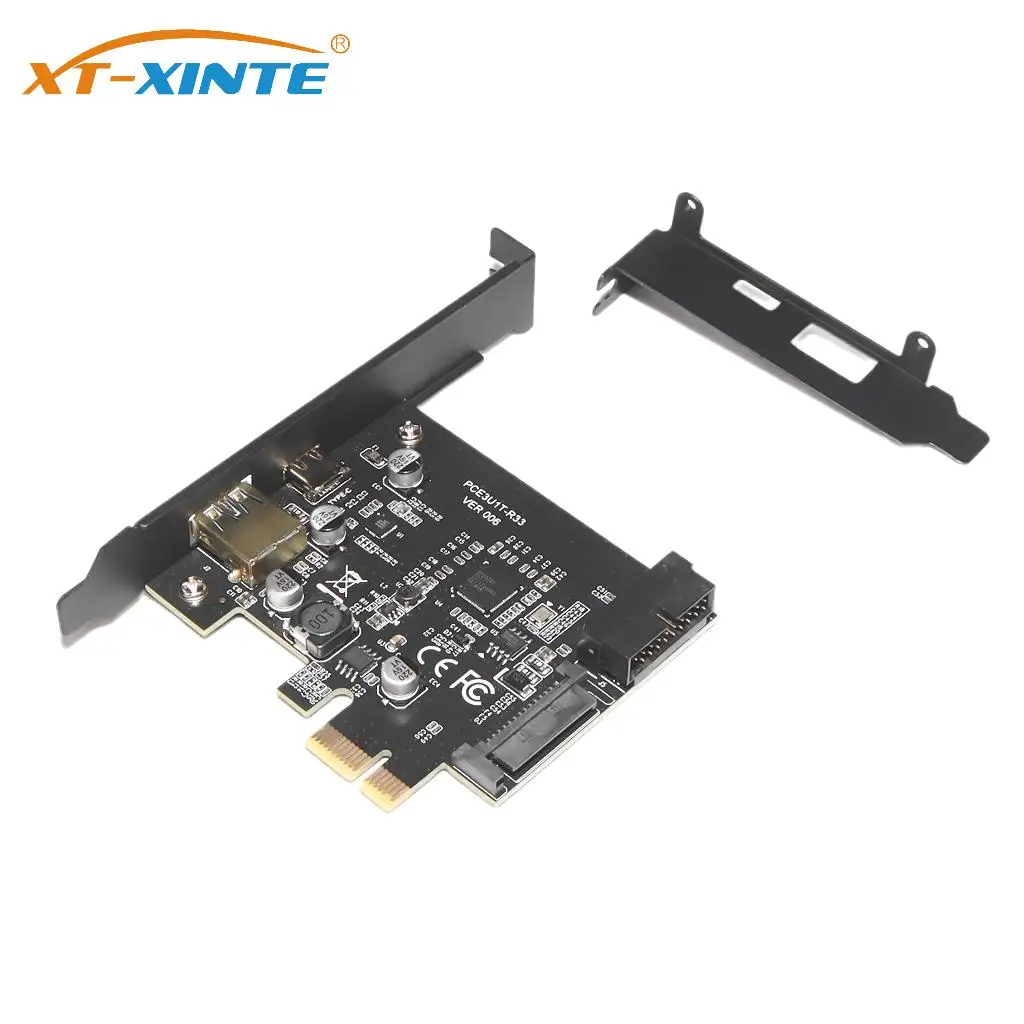 USB 3.1 PCI Express Card Adapter USB3.1 Type C 19pin 19 pin Front USB 3.0 PCI-e Controller USB3 PCIE x1 Converter Expansion Card