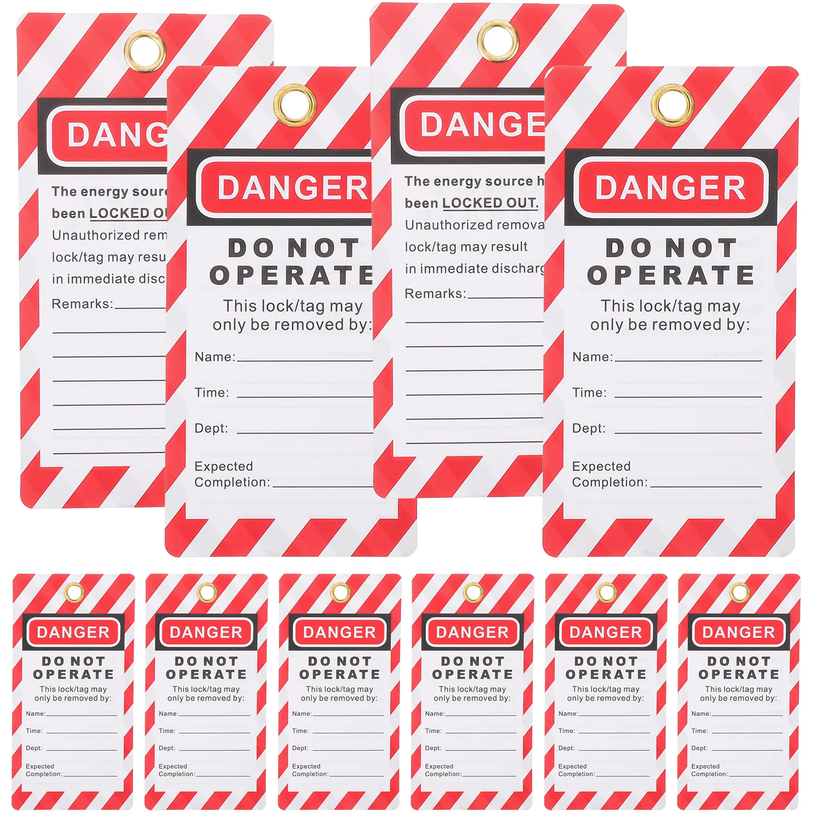 

10pcs Danger Warning Tags Pvc Do Not Operate Lockout Tags For Equipment Industrial Use Traffic Safety