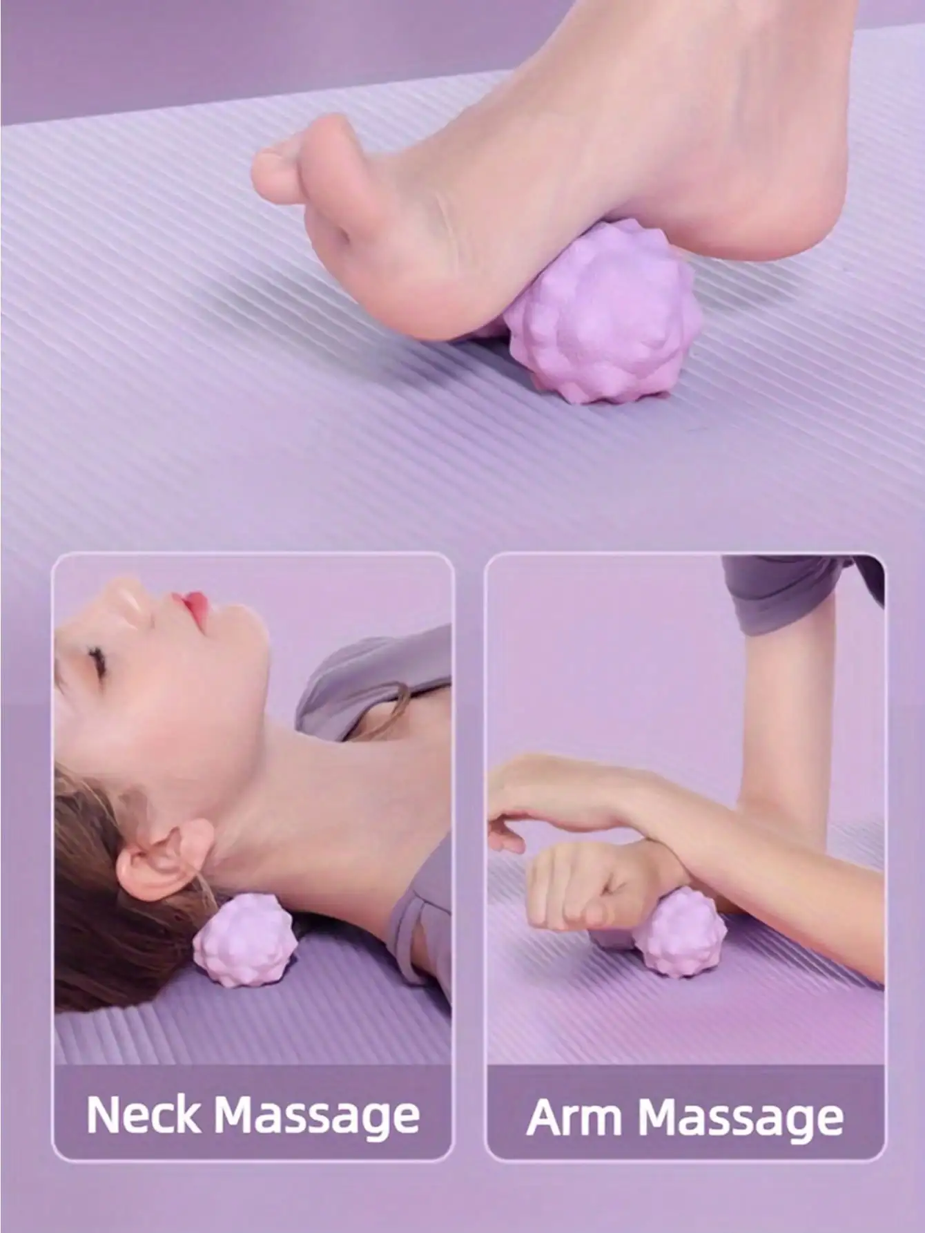 قطعة واحدة من كرة تدليك اليوغا ذات النقاط المرتفعة - كرة بيلاتيس بالضغط الإبري للظهر/الخصر/القدم، مثالية للمنزل وصالة الألعاب الرياضية (ملحقات اليوغا)