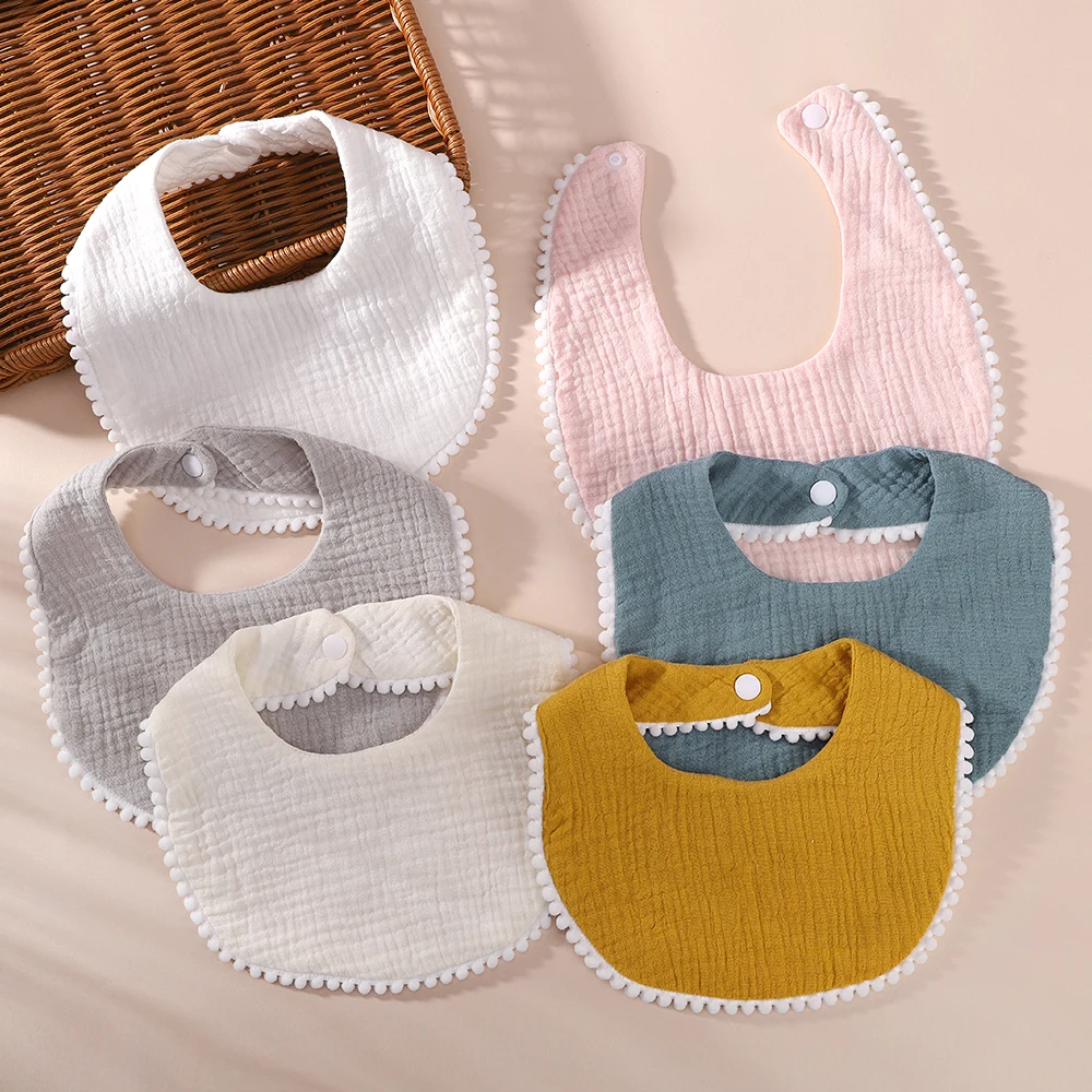 Baby Solid Bibs & Headbands Nylon Hairbands Double Side Saliva Towel Feeding Burp Cloth Scarf Boys Girls Headwear Saliva Cloth