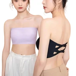 Women's One Piece Seamless Strapless Bandeau Bra Wireless Invisible Tube Top Ladies Comfort Backless Daily Wear Sexy Underwear