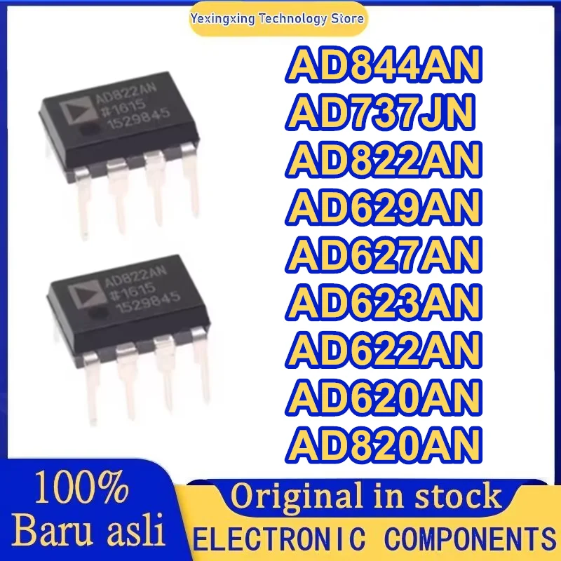5PCS AD620AN AD622AN AD623AN AD627AN AD629AN AD797AN AD820AN AD822AN AD844AN DIP-8 NEW Instrumentation amplifier IN STOCK
