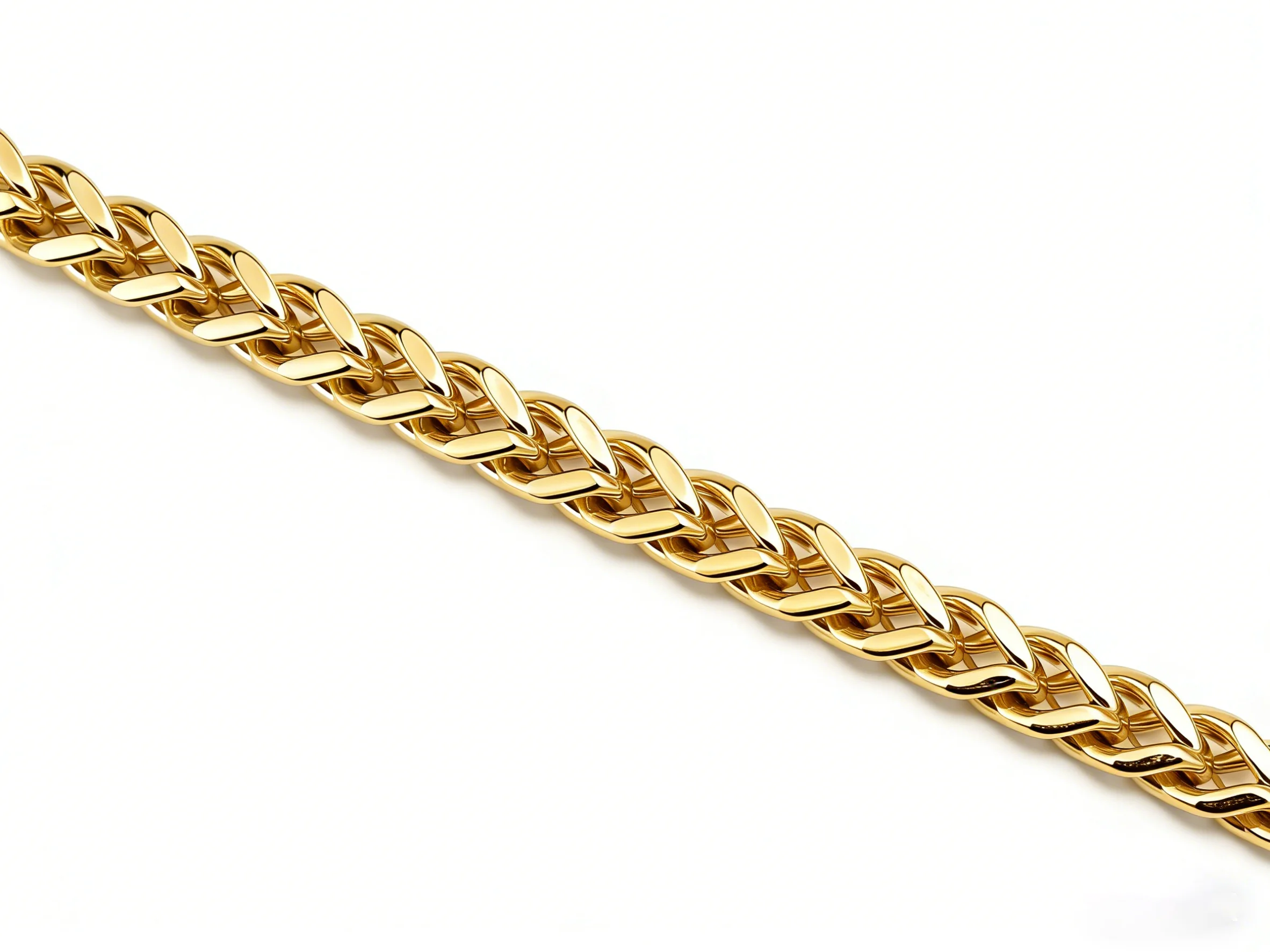 Double Sided Flat Link Chain for Men, 316L Stainless Steel Two-Way Wear Necklace 58cm, Waterproof Minimalist Hip Hop Jewelry