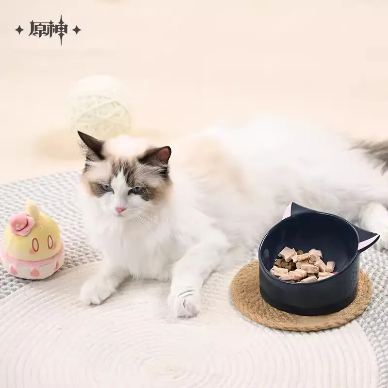 Official Genshin Impact Kunikuzushi Wanderer Cat Ceramic Pet Bowl Game Cosplay Gift Pre-order