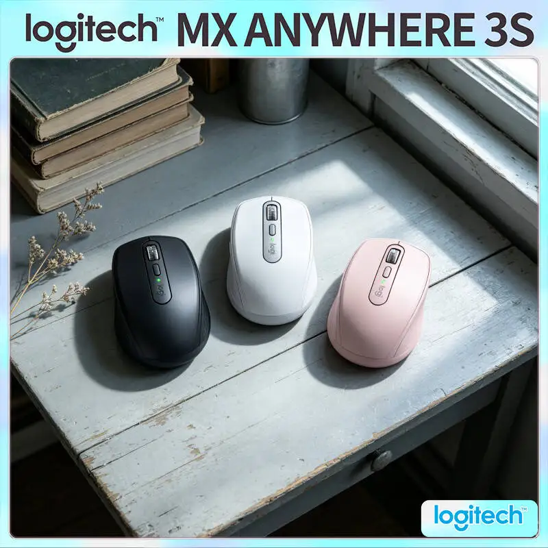 Wireless MX Anywhere 3S - 8K DPI, Compact Durable, Silent Click, Ideal for Small Snack Shop & Admin Office Task