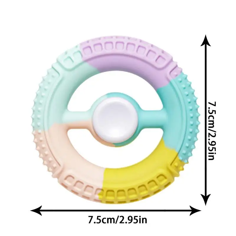 Fidget Spinner rond en silicone, poignée, anneau de préhension, doigt, avant-bras, entraîneur, doigt, gyroscopes, jouets de décompression, vente chaude