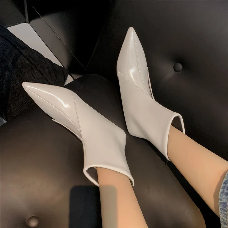 MORAZORA 2024 Size 33-41 New Genuine Leather Modern Boots Sexy Ladies Pointed Toe Autumn Boots Zipper Ankle Boots For Women