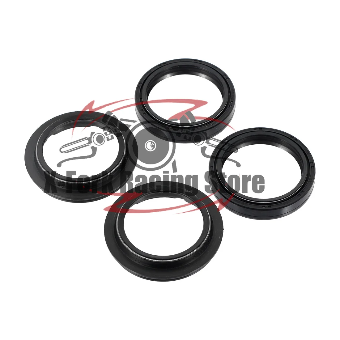 Front Fork Oil Seals Dust Seal Set For Kawasaki KLZ1000 Versys 2012-2019 ZX1000 Ninja H2 2015-2019 Ninja ZX-10R ZX1000 2004-2010