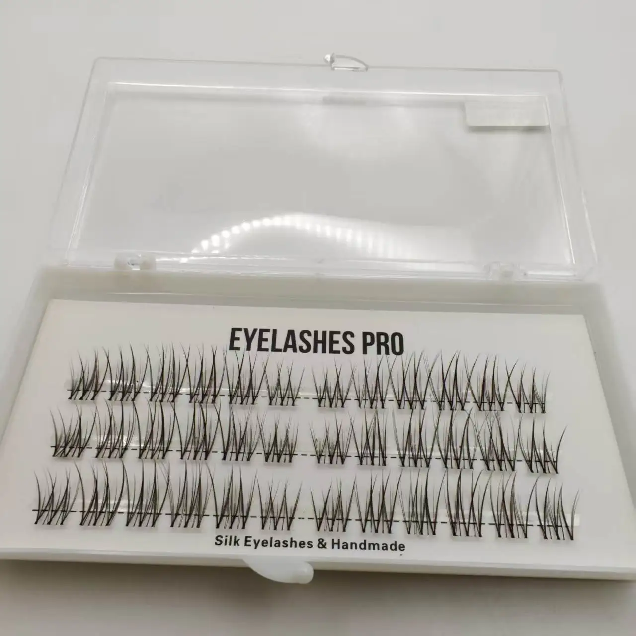 Brown RB001 DIY Hand Made Eyelash Extension Segmented Flase Lashes Lash Bundles Soft Ribbon Strip Eyelashes Makeup Lashes