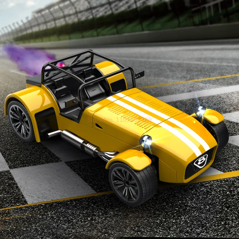 Nowy Zdalnie Sterowany Samochód Wyścigowy z Spryskiwaczem, Metalowy, Szybki, Symulacja Samochodu Wyścigowego, Ładowanie, 4WD, Zdalnie Sterowany Samochód, Zabawki dla Dzieci