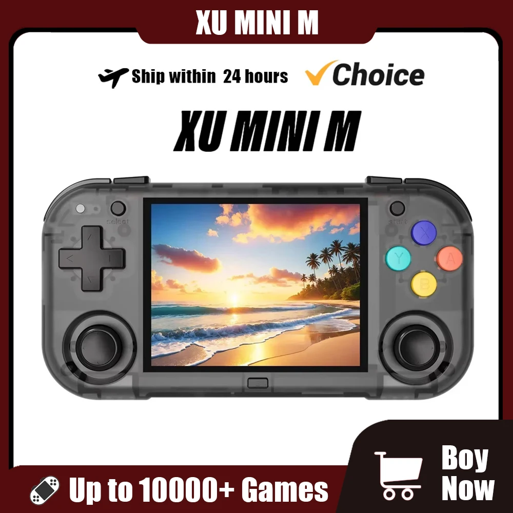 XU MINI M وحدة تحكم ألعاب ريترو محمولة بشاشة 2.8 بوصة Linux OS MINIM ريترو محاكي مشغل فيديو وحدة تحكم محمولة هدايا للأطفال