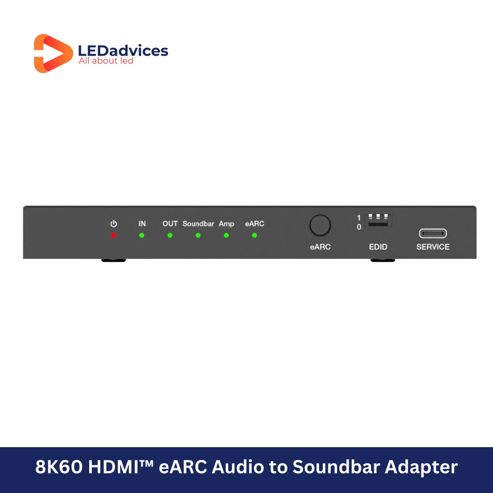 8K60 eARC Audio Adapter HDMI 2.1, 48Gbps, Dolby Atmos, DTS:X, HDR10+, EDID, Audio Extractor for AV Receivers Soundbars Amplifier