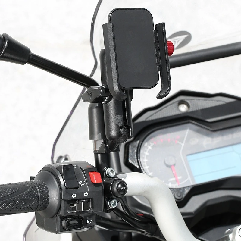 

Mobile Phone Holder Universal 12-24V Motorcycle Electric-bike Charging Navigation Frame Riding Stable Fixed Anti-shake GPS Frame
